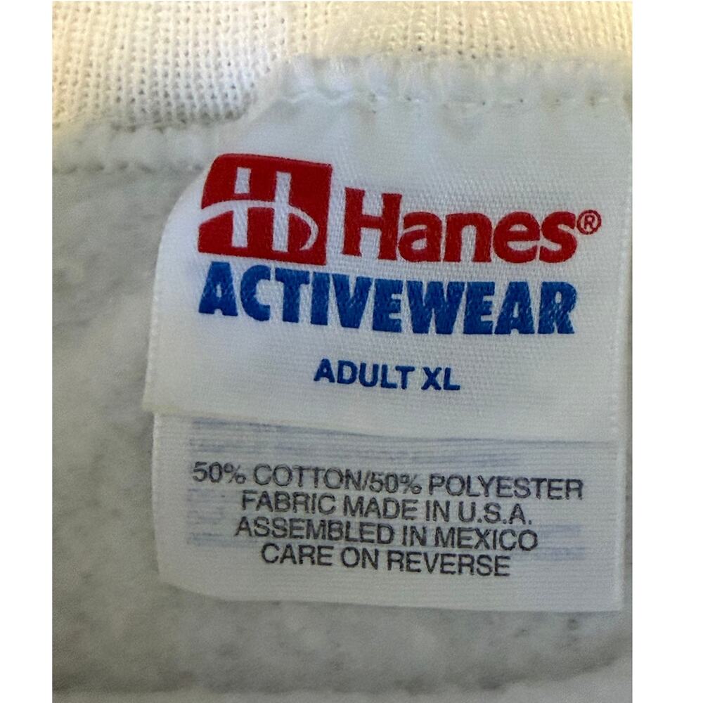 Airedale Terrier Adult XL White Cotton Blend Hanes Activewear Cozy Sweatshirt - Picture 4 of 6